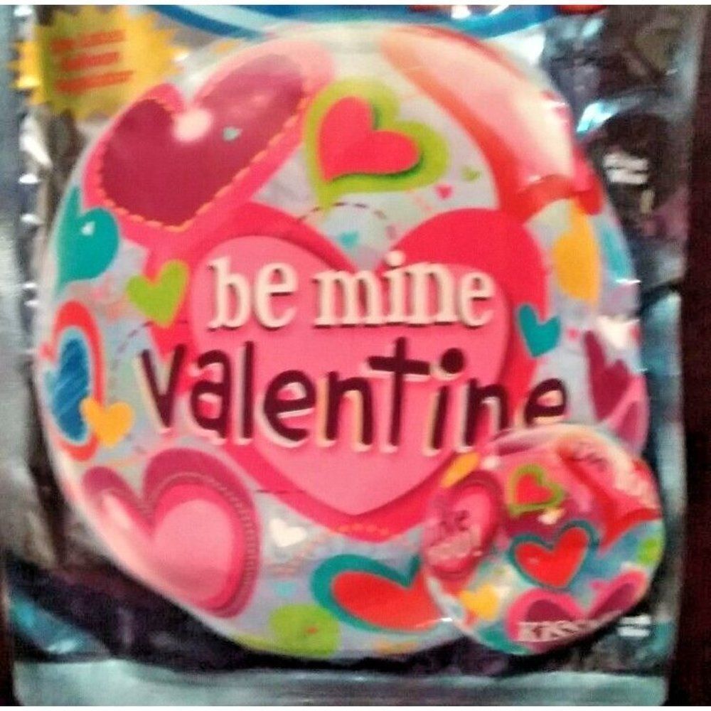 Be My Valentine 22" Balloon Hearts Bubbles Qualatex Round Valentines Day - Picture 3 of 5